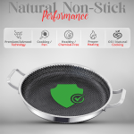 Stainless Steel Paella Pan - 32cm