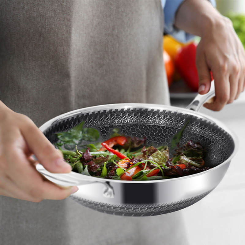 Stainless Steel Wok - 28cm/ 4L