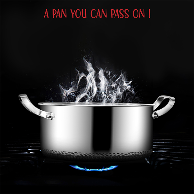 Stainless Steel Casserole - 24cm/ 5L