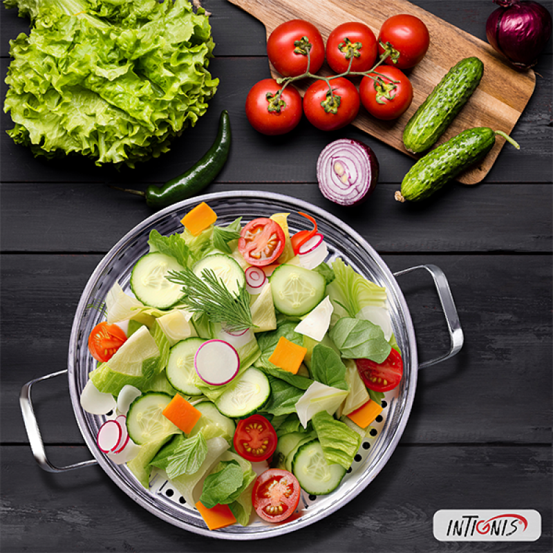 Shallow Casserole with Steamer - 30cm / 5.5L