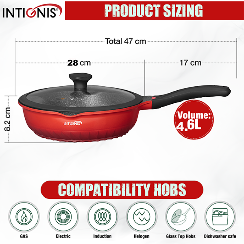 Frying Pan with Lid - 28 cm/4.5L