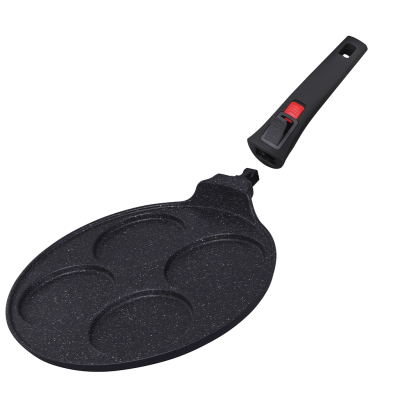 Mini 4 Mould Pancake Pan Smart Handle
